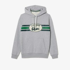 Sweatshirts | LACOSTE Sweatshirt A Capuche Loose Fit Imprime Monogramme