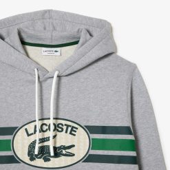 Sweatshirts | LACOSTE Sweatshirt A Capuche Loose Fit Imprime Monogramme