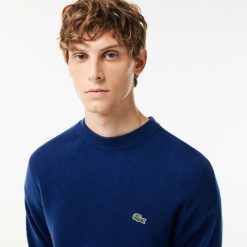 Pullovers | LACOSTE Pull Homme Lacoste Relaxed Fit Col Rond En Laine