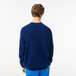 Pullovers | LACOSTE Pull Homme Lacoste Relaxed Fit Col Rond En Laine