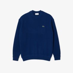 Pullovers | LACOSTE Pull Homme Lacoste Relaxed Fit Col Rond En Laine