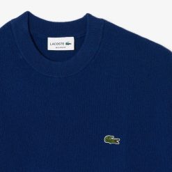 Pullovers | LACOSTE Pull Homme Lacoste Relaxed Fit Col Rond En Laine