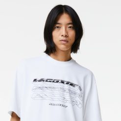 T-Shirts | LACOSTE T-Shirt Homme Lacoste Loose Fit En Pique De Coton Biologique