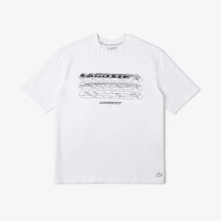 T-Shirts | LACOSTE T-Shirt Homme Lacoste Loose Fit En Pique De Coton Biologique