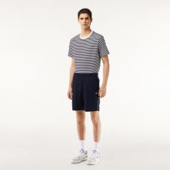 Pantalons & Shorts | LACOSTE Short Paris Pique Interlock Avec Lisere Contraste