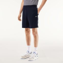 Pantalons & Shorts | LACOSTE Short Paris Pique Interlock Avec Lisere Contraste