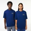 T-Shirts | LACOSTE T-Shirt Unie Loose Fit Avec Grand Crocodile Coton Epais