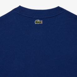 T-Shirts | LACOSTE T-Shirt Unie Loose Fit Avec Grand Crocodile Coton Epais