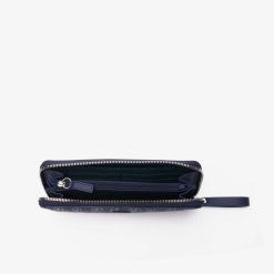 Portefeuilles & Petite Maroquinerie | LACOSTE Portefeuille Zippe Femme Lacoste Imprime Monogramme