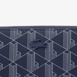 Portefeuilles & Petite Maroquinerie | LACOSTE Portefeuille Zippe Femme Lacoste Imprime Monogramme