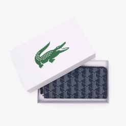 Portefeuilles & Petite Maroquinerie | LACOSTE Portefeuille Zippe Femme Lacoste Imprime Monogramme