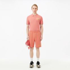 Pantalons & Shorts | LACOSTE Short Jogger Effet Delave Imprime Lacoste