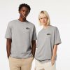 T-Shirts | LACOSTE T-Shirt Unie Loose Fit Avec Grand Crocodile Coton Epais