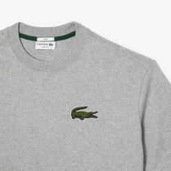 T-Shirts | LACOSTE T-Shirt Unie Loose Fit Avec Grand Crocodile Coton Epais