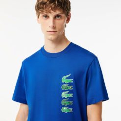 T-Shirts | LACOSTE T-Shirt Regular Fit Avec Crocodiles Iconiques