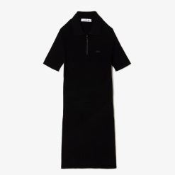 Robes & Jupes | LACOSTE Robe Polo Femme Lacoste En Maille