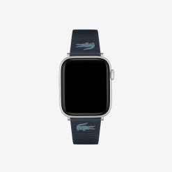 Montres | LACOSTE Bracelet Apple Watch Unie Lacoste En Cuir Bleu