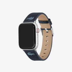 Montres | LACOSTE Bracelet Apple Watch Unie Lacoste En Cuir Bleu