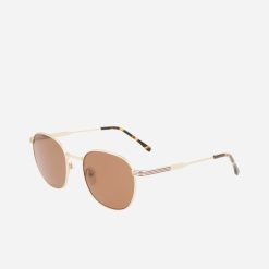 Lunettes De Soleil | LACOSTE Lunettes De Soleil Ovales Unies Metal Line En Metal