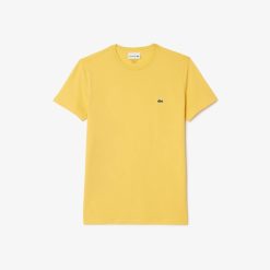 T-Shirts | LACOSTE T-Shirt Col Rond En Jersey De Coton Pima Uni