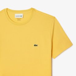 T-Shirts | LACOSTE T-Shirt Col Rond En Jersey De Coton Pima Uni