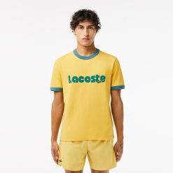 T-Shirts | LACOSTE T-Shirt Avec Imprime Lacoste Et Details Contrastes