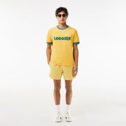 T-Shirts | LACOSTE T-Shirt Avec Imprime Lacoste Et Details Contrastes