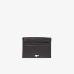 Portefeuilles & Petite Maroquinerie | LACOSTE Porte-Cartes Unie Fg En Cuir