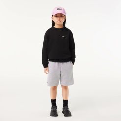 Vetements Fille | LACOSTE Short Enfant Lacoste En Molleton Gratte De Coton Biologique