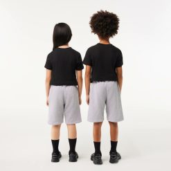 Vetements Fille | LACOSTE Short Enfant Lacoste En Molleton Gratte De Coton Biologique