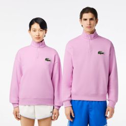 Sweatshirts | LACOSTE Sweatshirt Jogger Unie Col Montant Zippe En Coton Biologique