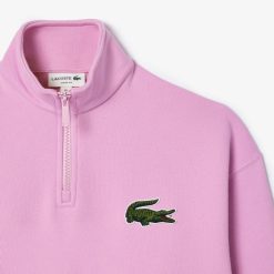 Sweatshirts | LACOSTE Sweatshirt Jogger Unie Col Montant Zippe En Coton Biologique