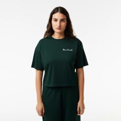 T-Shirts | LACOSTE T-Shirt Relaxed Fit Avec Inscription