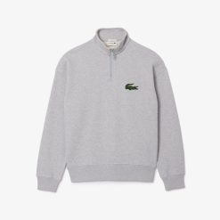 Sweatshirts | LACOSTE Sweatshirt Jogger Unie Col Montant Zippe En Coton Biologique