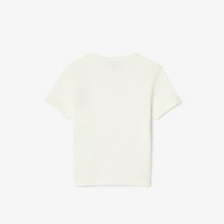 Vetements Fille | LACOSTE T-Shirt Col Rond En Coton Cotele