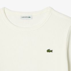 Vetements Fille | LACOSTE T-Shirt Col Rond En Coton Cotele