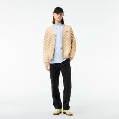 Pullovers | LACOSTE Cardigan Motif Monogramme En Alpaga Et Laine