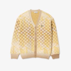 Pullovers | LACOSTE Cardigan Motif Monogramme En Alpaga Et Laine