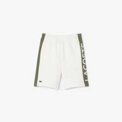 Vetements Fille | LACOSTE Short Enfant Lacoste A Bandes Colorees En Coton Biologique