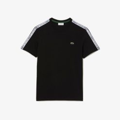 T-Shirts | LACOSTE T-Shirt Homme Lacoste Regular Fit Avec Bandes Siglees Contrastees