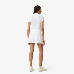 Vetements De Sport | LACOSTE Jupe Tennis Avec Dos Plisse Et Shorty Contraste Ultra-Dry