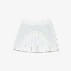 Vetements De Sport | LACOSTE Jupe Tennis Avec Dos Plisse Et Shorty Contraste Ultra-Dry