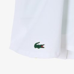 Vetements De Sport | LACOSTE Jupe Tennis Avec Dos Plisse Et Shorty Contraste Ultra-Dry