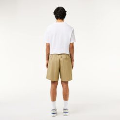 Pantalons & Shorts | LACOSTE Short Elastique Relaxed Fit En Popeline De Coton