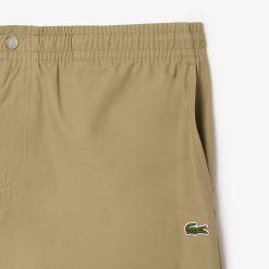 Pantalons & Shorts | LACOSTE Short Elastique Relaxed Fit En Popeline De Coton