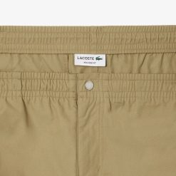 Pantalons & Shorts | LACOSTE Short Elastique Relaxed Fit En Popeline De Coton