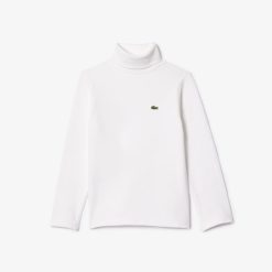 Vetements Fille | LACOSTE T-Shirt Manches Longues A Col Roule En Coton