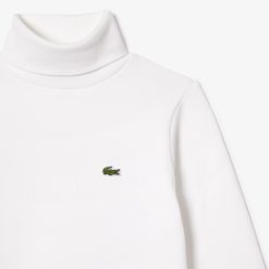 Vetements Fille | LACOSTE T-Shirt Manches Longues A Col Roule En Coton