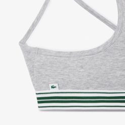 Sous-Vetements Et Vetements D'Interieur | LACOSTE Brassiere Rembourree Et Siglee En Jersey Stretch