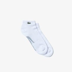 Chaussettes | LACOSTE Chaussettes Basses Lacoste Sport En Coton Imprime Crocodile